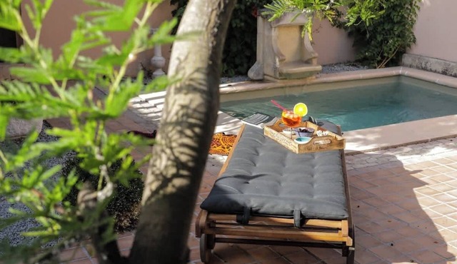 Superb suite in a villa with private pool