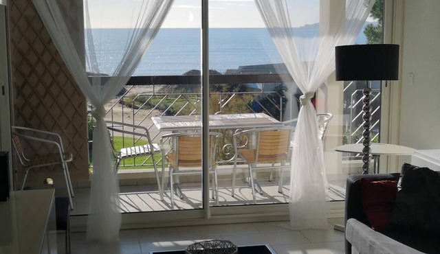 SUPERB T3 3*,VIP,FRONT DE MER WITHOUT VIS A VIS, Very well equipped, Bed 160CMS, Fiberglass