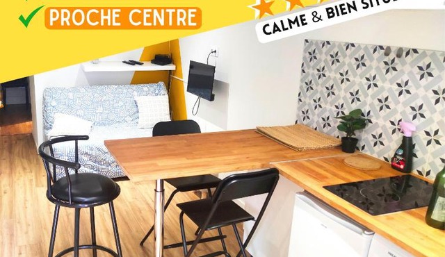 SUPERBE Studio avec coin nuit TOUT EQUIPE !