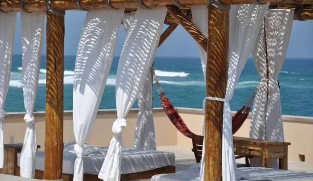 Surf house with pool on private point break