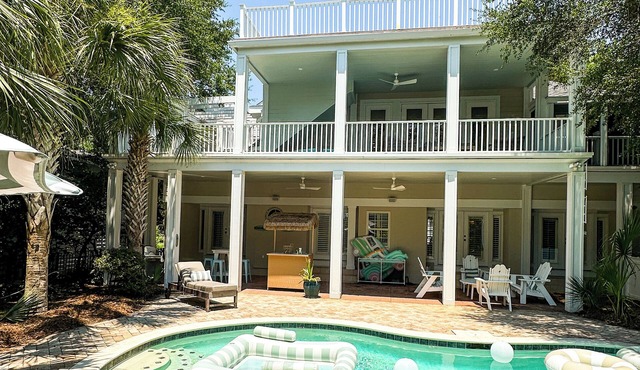 Surf Lodge - Pvt Pool, Walk to beach, 12beds, Sleeps 18, 2 dens, chef kitchen!