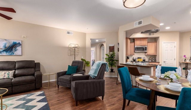 Surprise Ground Floor Condo with 2 Private Courtyards! Heated Community Pool!