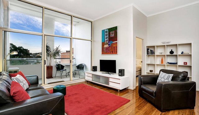 Surry Hills- SHILL - Campbell Street - Spacious 2BR Warehouse Apartment with Balcony Pool in The Carlisle, Surry Hills