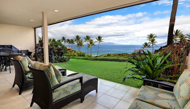 Sweeping Ocean Views - Makena Surf Resort C-106 - Peaceful Ground Level Gem