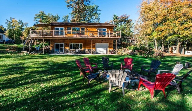 Swim-Friendly Lakefront Cabin on Big Blake | Flat Lot, Fire Pit & Water Toys