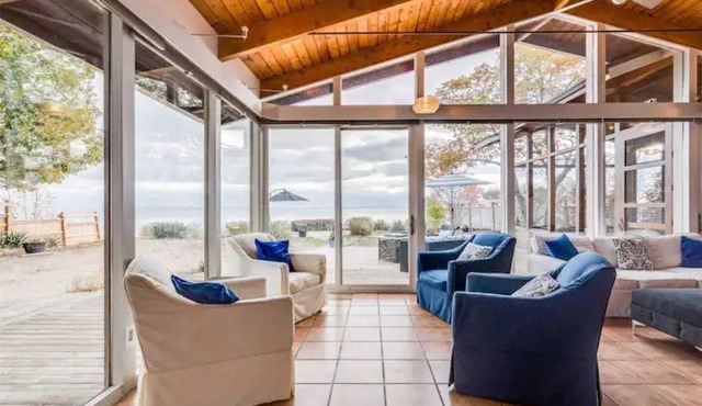 Swim Spa cottage on a Private Beach