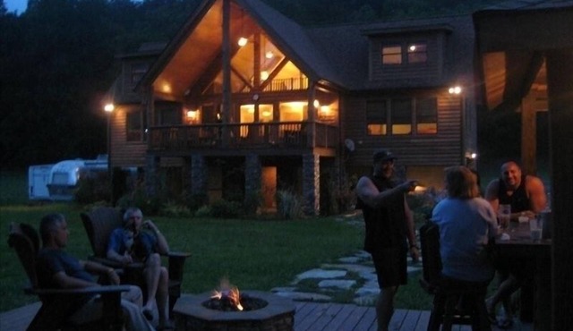 Swim Spa in a Luxury river front mountain home on 7 private acres.
