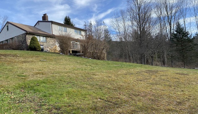 Swimming pond, fire pit, pool table, hiking trails, close to Belleayre, views!