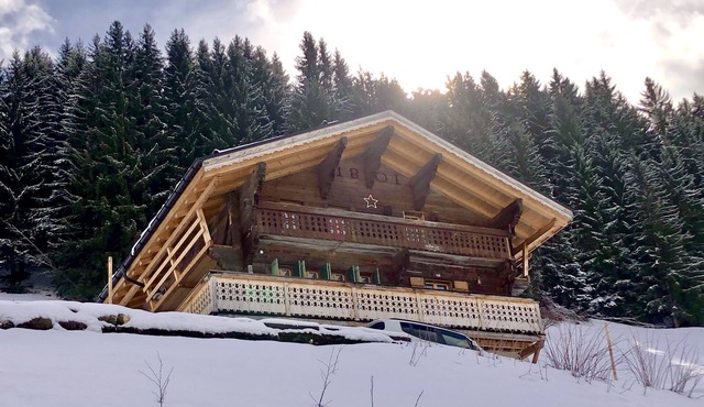 Swiss Chalet with Hot Tub - Chalet Des Sources