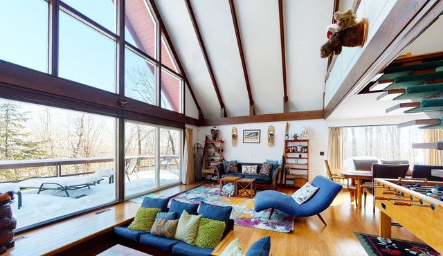 Swiss-Style A-Frame with WiFi, Wood-Burning Fireplace - Close to Slopes