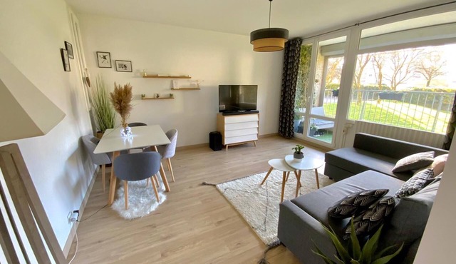 T2 50m² with parking and balcony, green and quiet location