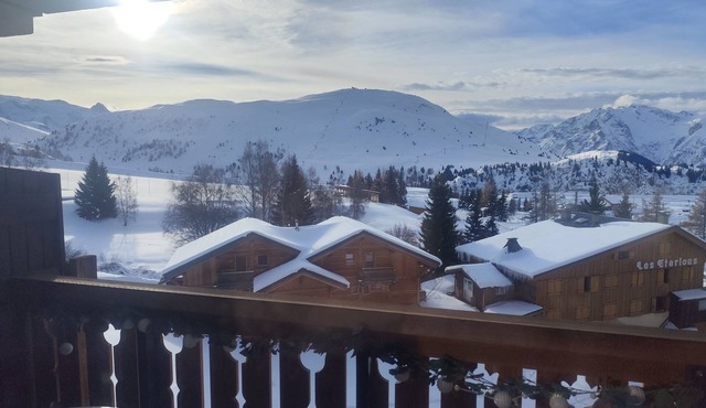 T2 apartment at the foot of the slopes, breathtaking view, close to all amenities