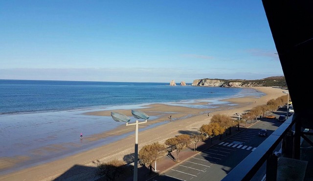 T2 apartment sea view at 180 ° 1st seafront line with firm parking/wifi