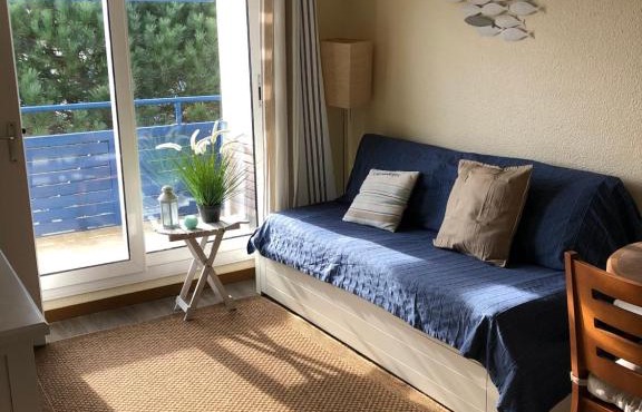 T2 au bord de l'océan dans résidence avec piscine