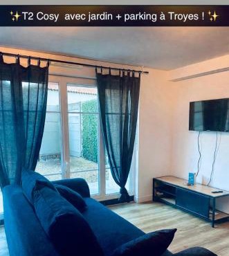 T2 Cosy avec jardin et parking gratuit à Troyes