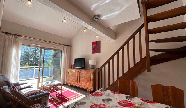 T2 Duplex in Barcelonnette with Park and Garage