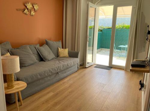 T2, Jardinet, Quartier marché 10mn Plage