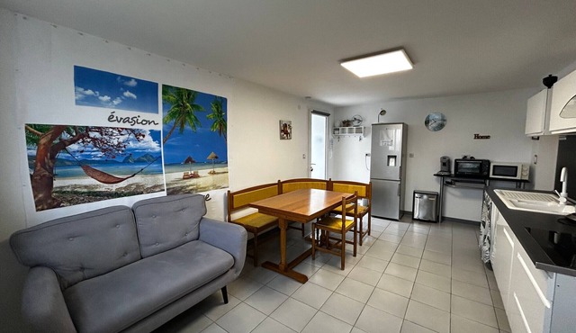 T2 with garden, terrace and Wifi 1km from the Spa