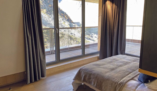 T3 + cabine aux pieds pistes, près du centre + vue