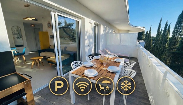 T3 large terrace - parking WIFI - CLIM 5P