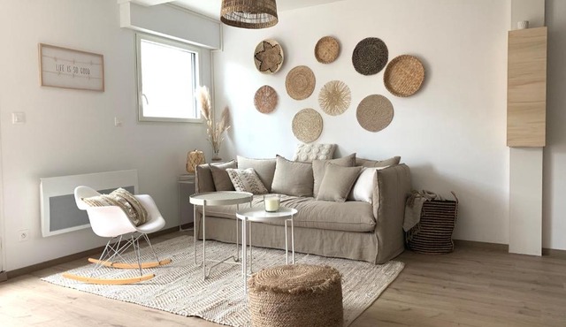 T3 Les Anémones à 50m de la plage avec grande terrasse et grand jardin