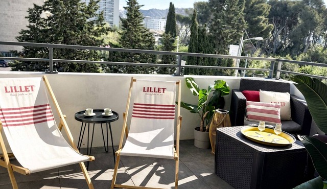 T3 modern terrace + parking - Marseille 9e