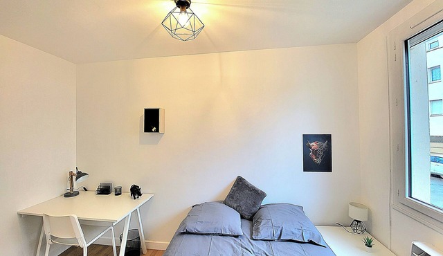 T4 Tram Mairie 3 Chambres 3 Lits Doubles, Facile Pour se Garer