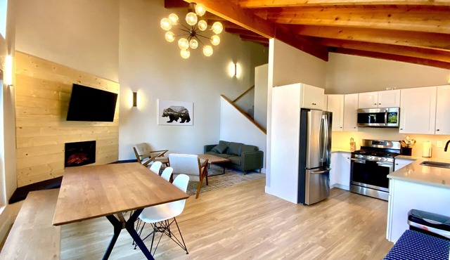 Tahoe Mountain Condo with Tree Filtered Lake Views.