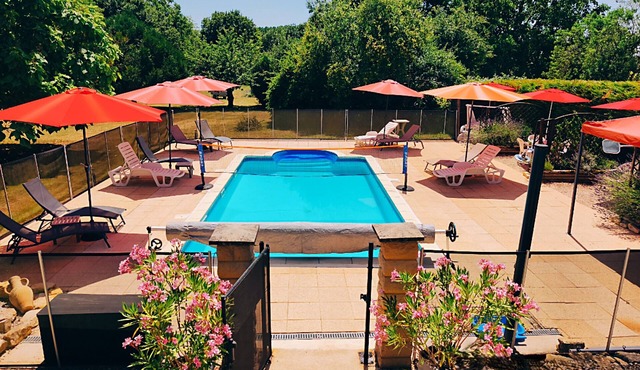 Take a break and unwind by the pool in the serene countryside of Southern France