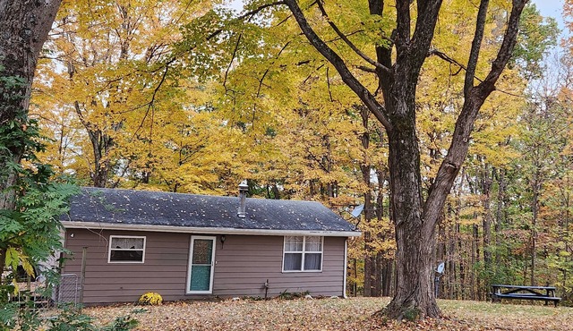 Take it easy at this unique and tranquil getaway in the zaleski state forest.