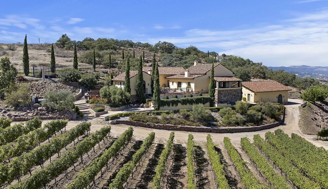 Temecula Valley Wine Country Area - European Villa on 20 Acre Vineyard