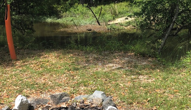 Tent camp directly on the water