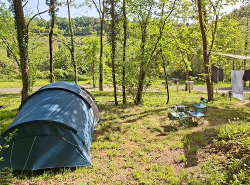 Tent Pitch on Small Campsite in Saint Robert, 19310 Corrèze-Dordogne, France