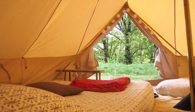 Tente Tipi en pleine forêt