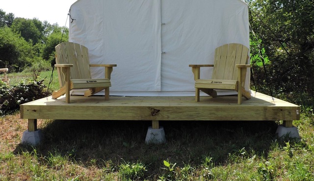 Tentrr Signature Site - Orchard Tent Overlooking Mohonk Golden Russet
