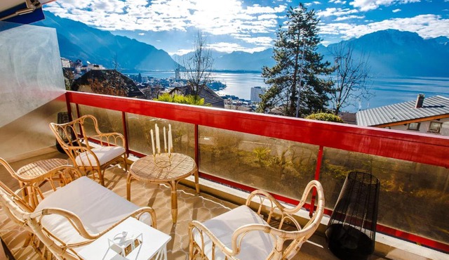 Terrace with Lake & Mountain View