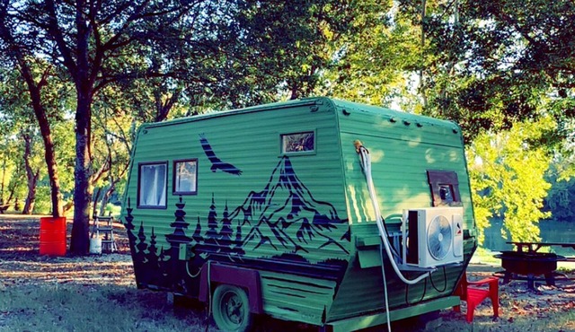 Terrys Water Front Bungalow on The RiversEdge AC Heat in a private campground!