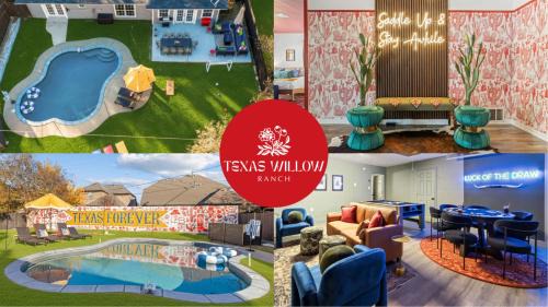 Texas Willow Ranch - Epic Luxury Retreat with Pool, Game room, Soccer, BBQ, Fire table