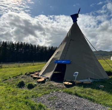 Thainstone tipi off grid camping, on top NC500