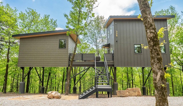 The Aged Owl at In the Trees Luxury Resort, Mountaintop, Hot Tub, Fireplace, Full Kitchen