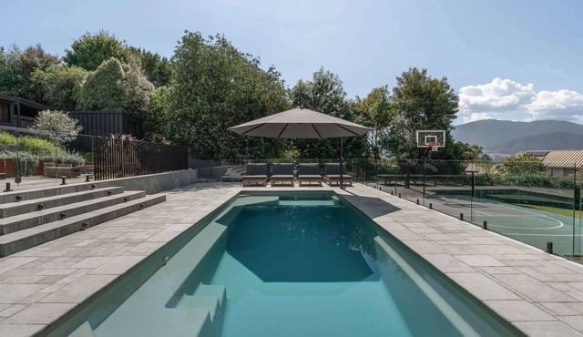 The Alpine House | Pool, Sauna + Basketball Court