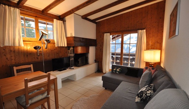 The apartment is located in La Barboleuse, approx. 150m from the Croix-de-Chaux - Gryon ski slope li