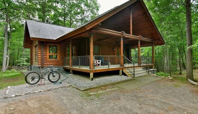 The Bike House, an Euro Log Home near Cable and Drummond, WI