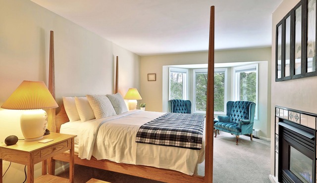 The Birch Ridge: Blue Velvet Room #10 - Queen Suite in Killington, Vermont. Hot Tub. Lounge.