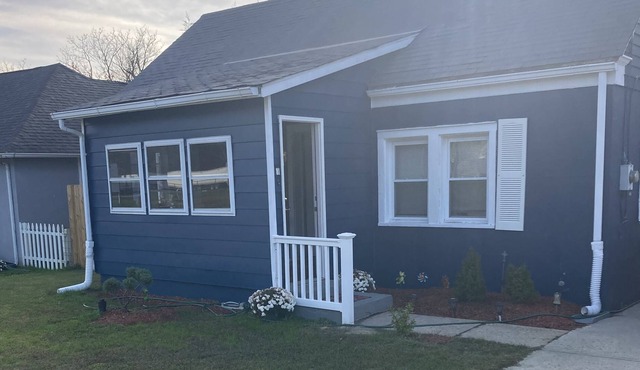 The blue county house