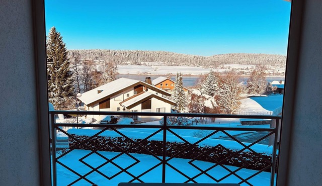The Blue Gentian, view of Lake Saint Point
