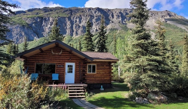 The Blue Moon cabin. Surrounded by 360 degree breathtaking mountain views.