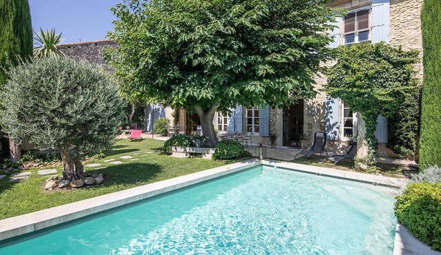 The blue shutters in Maillane