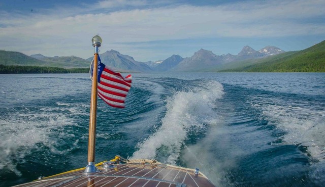 The Boathouse on the shores of Lake McDonald Glacier National Park