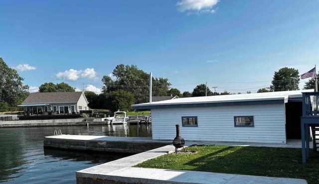 The Boathouse: Peaceful lakefront home with protective boathouse.